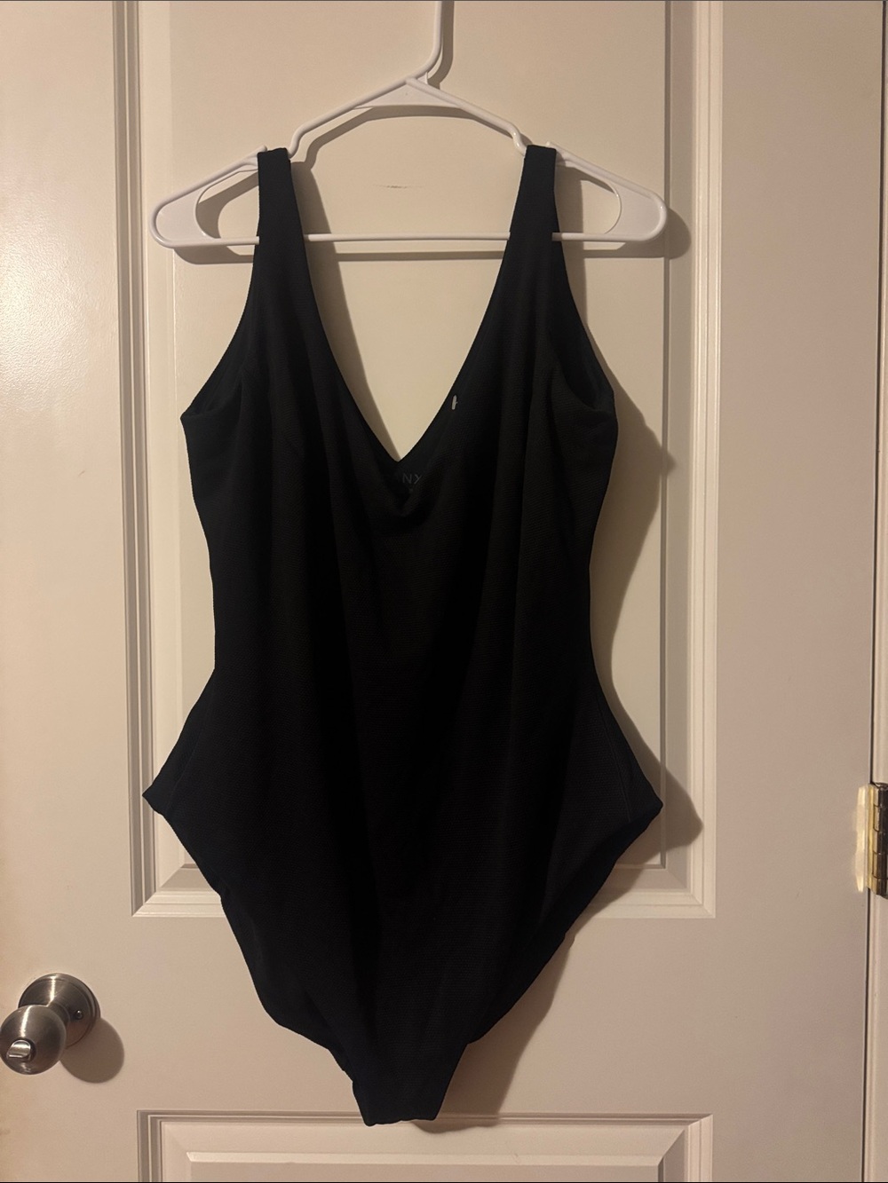 Spanx pique women’s one piece v neck swim 3X